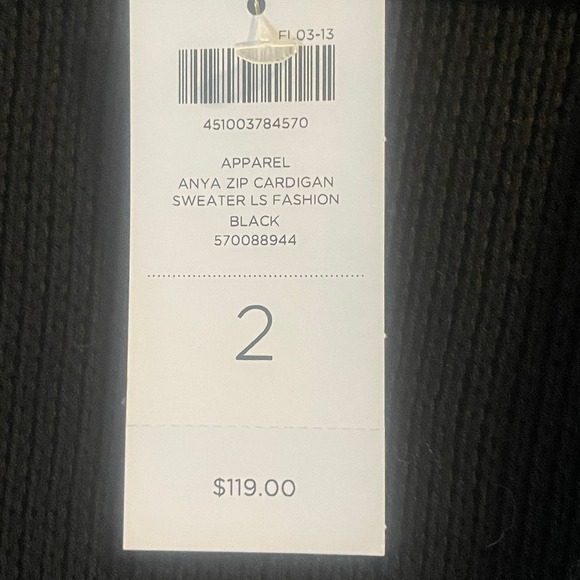 NWT  CHICO'S Moto Cardigan Knit Asymmetrical Zipper Sweater - Picture 5 of 14